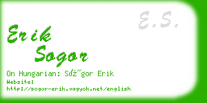 erik sogor business card